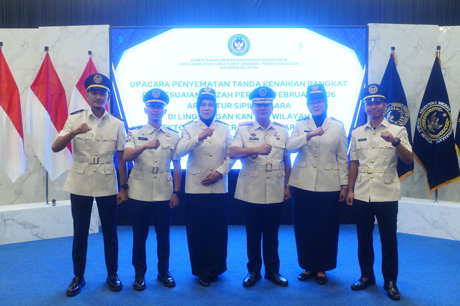 Kalapas Narkotika Sungguminasa Apresiasi Kepada Lima Insan Pemasyarakatan LPN Raih Kenaikan Pangkat