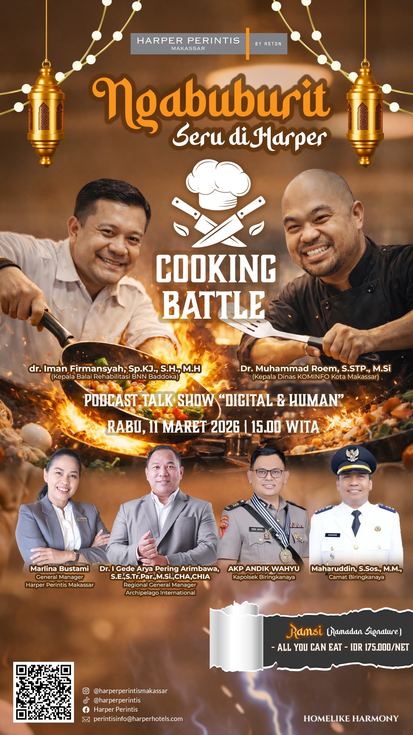 Ngabuburit Seru di Harper: Pejabat Makassar Adu Masak di Cooking Battle Ramadan