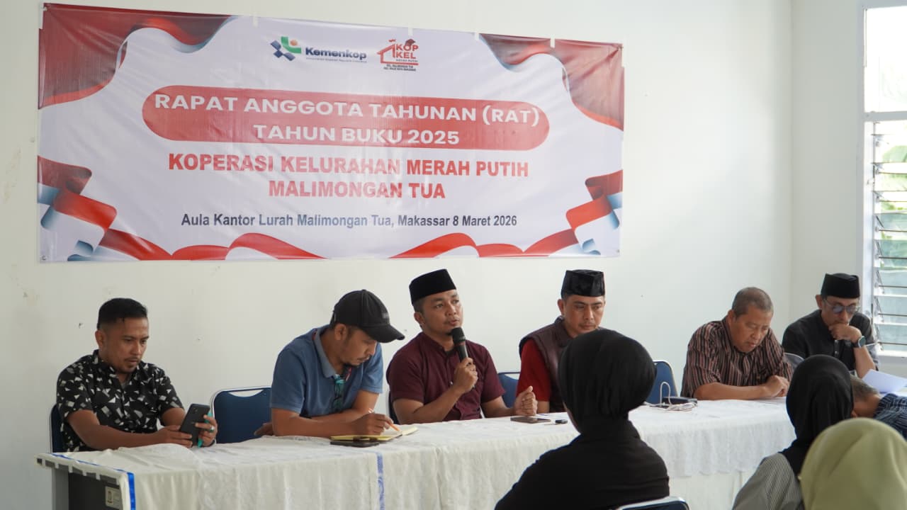 Sekcam Wajo Hadiri RAT 2025 Koperasi Merah Putih Kelurahan Malimongan Tua 