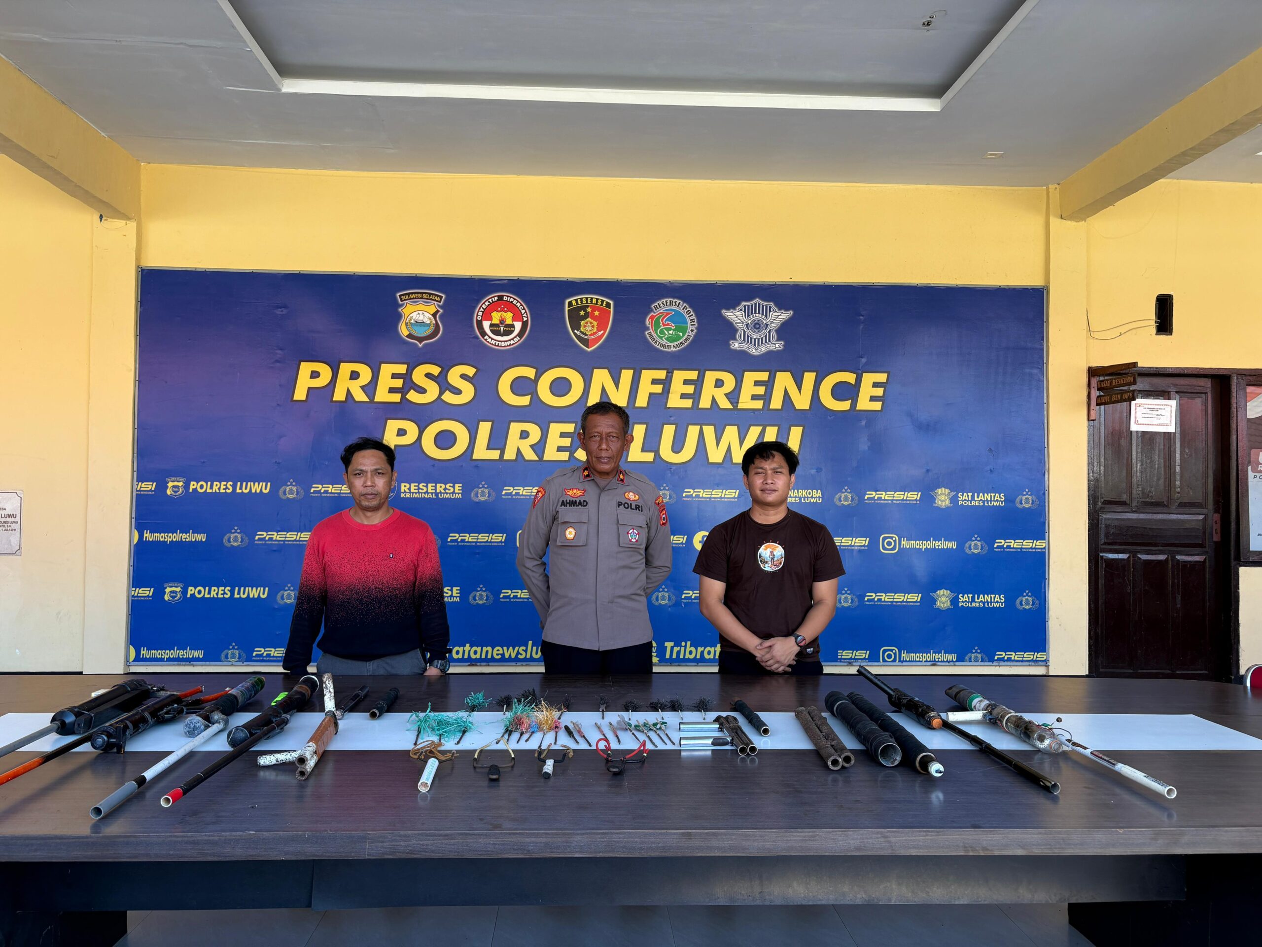 Polres Luwu Amankan Berbagai Jenis Senjata Rakitan Pasca Konflik Warga di Walenrang