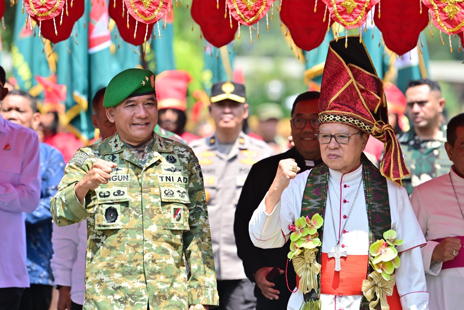 Sambut Kunjungan Uskup Umat Katolik, Pangdam Hasanuddin Kobarkan Semangat Toleransi dan Persaudaraan